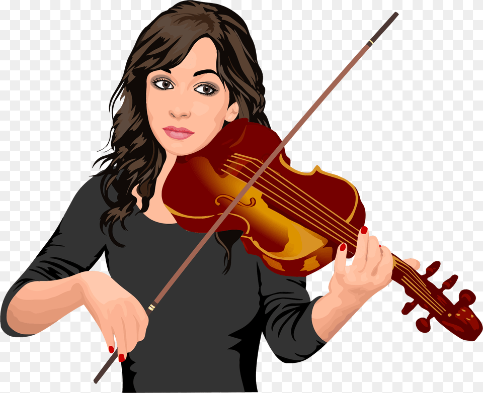 Cool Girl Violin Clipart Playing Violin, Musical Instrument, Adult, Female, Person Free Transparent Png