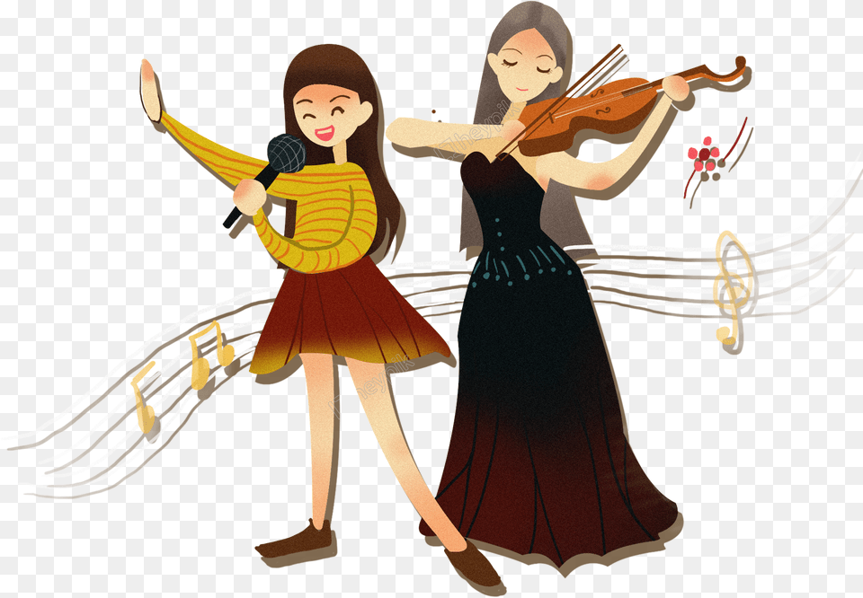 Cool Girl Violin Violin, Adult, Female, Person, Woman Free Png Download