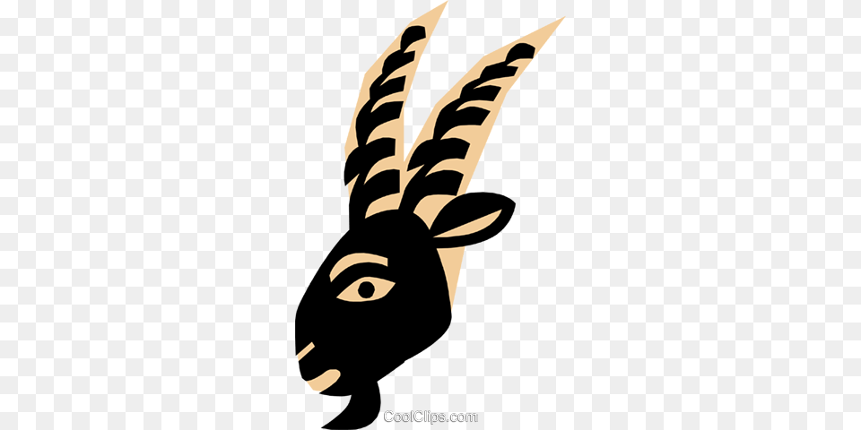 Cool Goat Head Royalty Vector Clip Art Illustration Illustration, Animal, Mammal, Electronics, Hardware Png