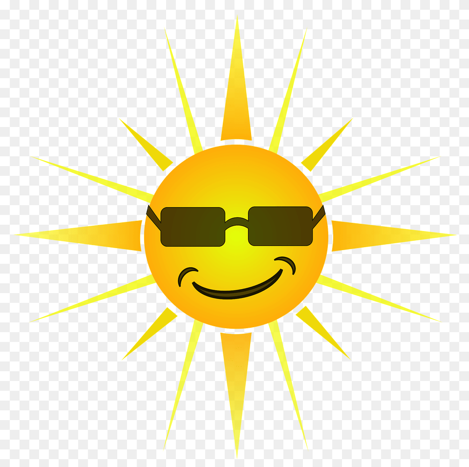 Cool Happy Sun Clipart, Sky, Outdoors, Nature, Head Png