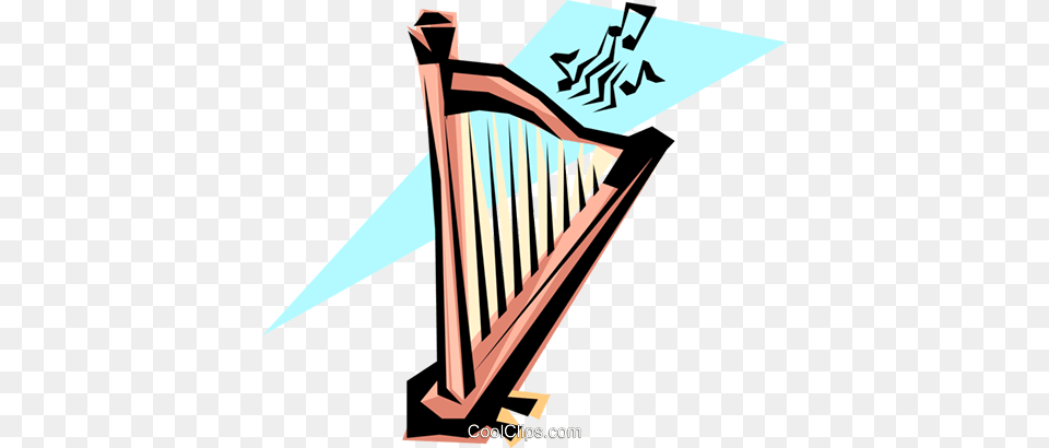 Cool Harp Royalty Vector Clip Art Illustration, Musical Instrument, Cross, Symbol Free Transparent Png