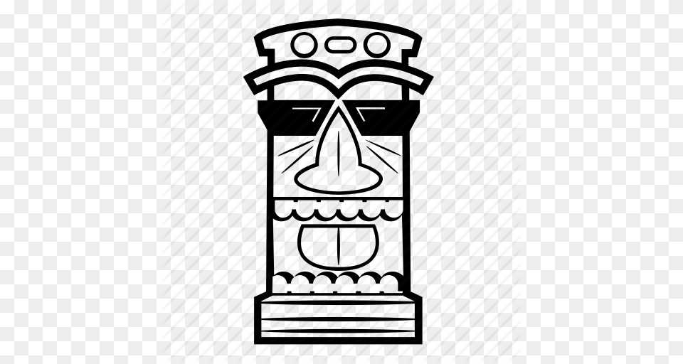 Cool Island Native Tiki Icon, Emblem, Symbol, Hourglass Png Image