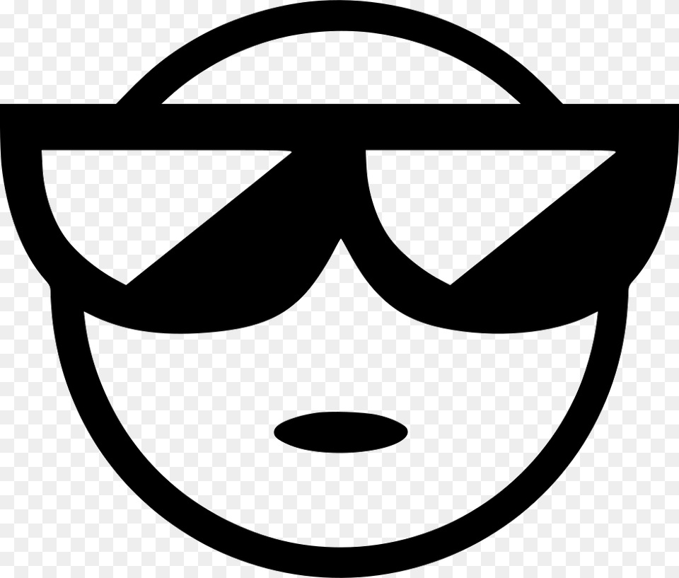 Cool Man Boy Styled Smile Smiley Cool Guy Icon, Stencil, Accessories, Smoke Pipe, Goggles Png Image