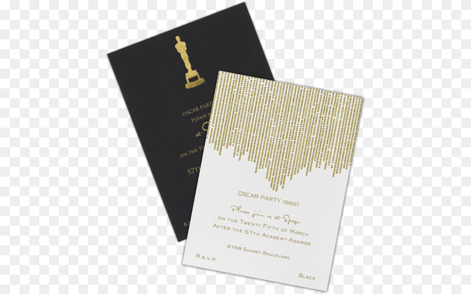 Cool Oscar Party Invitations 2 Oscars Invitations, Advertisement, Poster, Text, Business Card Png Image