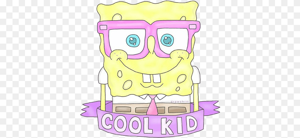 Cool Overlay And Cool Kid Image Spongebob, Purple, Birthday Cake, Cake, Cream Free Png Download