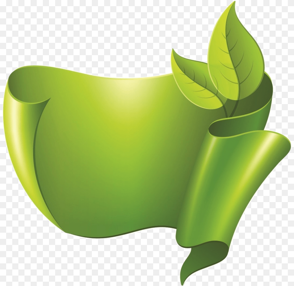 Cool Paper Designs Ribbon Label Label Ribbon Design, Green, Leaf, Plant, Potted Plant Free Png Download