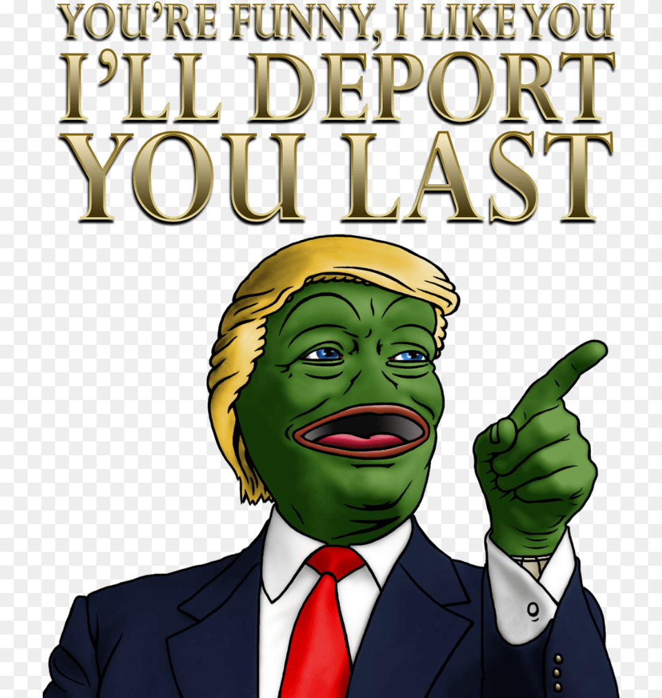 Cool Pepe Memes Donald Trump Pepe Memes, Book, Publication, Male, Adult Free Png
