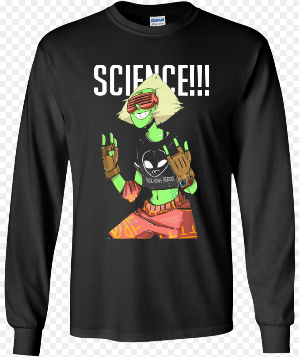 Cool Peridot Science Steven Universe Ls Ultra Cotton Peace And Love Snoopy, T-shirt, Clothing, Sleeve, Long Sleeve Png Image