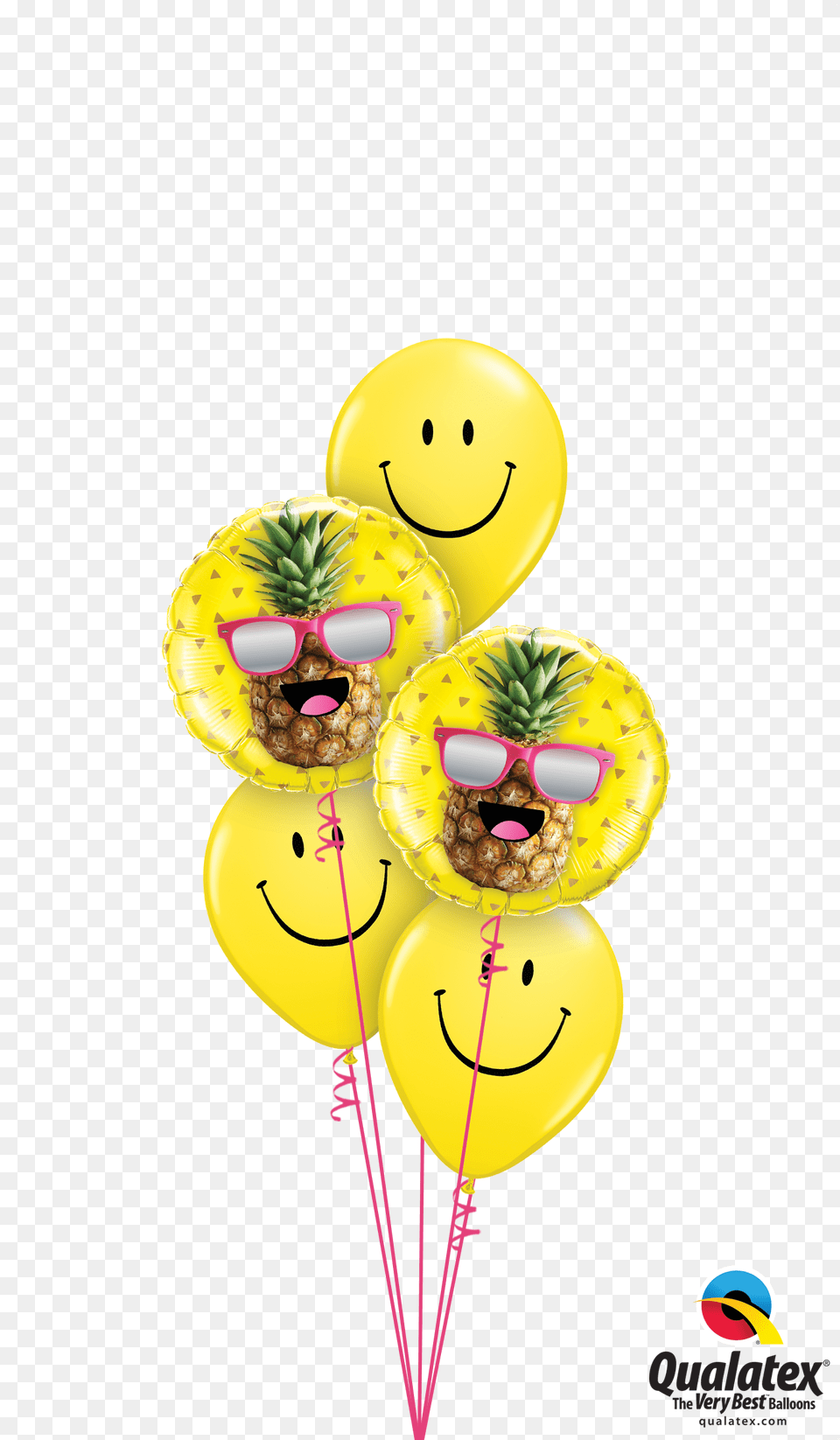 Cool Pineapple And Smiley Face Back To School Balloon 18 Inch Mr Cool Pineapple Foil Balloon, Food, Fruit, Plant, Produce Png Image