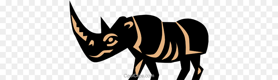 Cool Rhino Royalty Vector Clip Art Illustration, Animal, Wildlife, Mammal, Fish Free Png