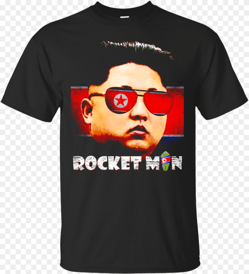 Cool Rocket Man Kim Jong Un Funny Christmas T Shirts Kim Jong Un T Shirt, Accessories, Sunglasses, T-shirt, Clothing Png