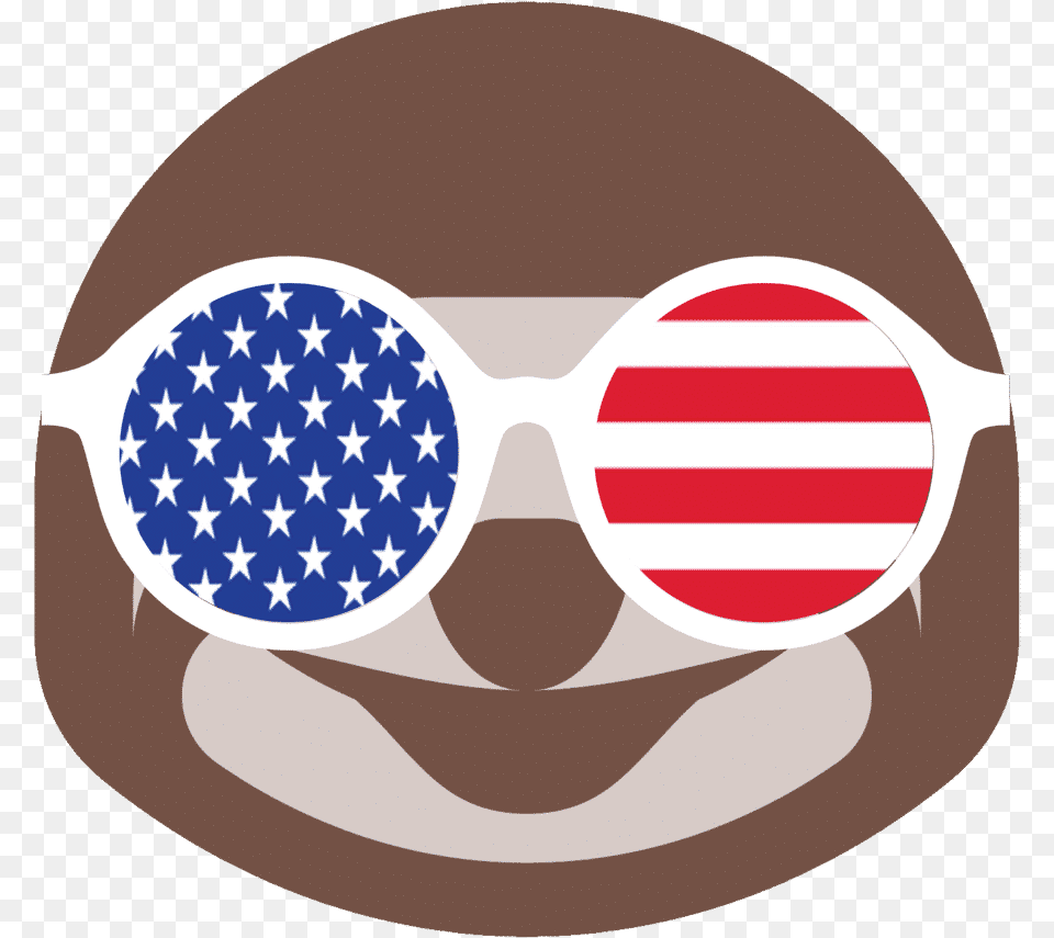 Cool Sloth Happy Fourth Of July T Shirt Small Independence Day, Accessories, Glasses, Sunglasses, American Flag Png Image
