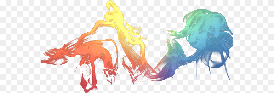 Cool Smoke Multicolor Smoke Multi Color, Animal, Sea Life, Adult, Female Free Transparent Png