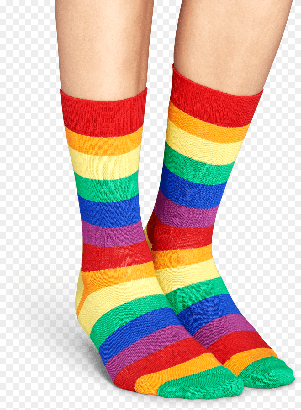 Cool Socks For Gay Pride In Rainbow Coloured Stripes Happy Socks Pride Socks, Clothing, Hosiery, Sock Free Transparent Png