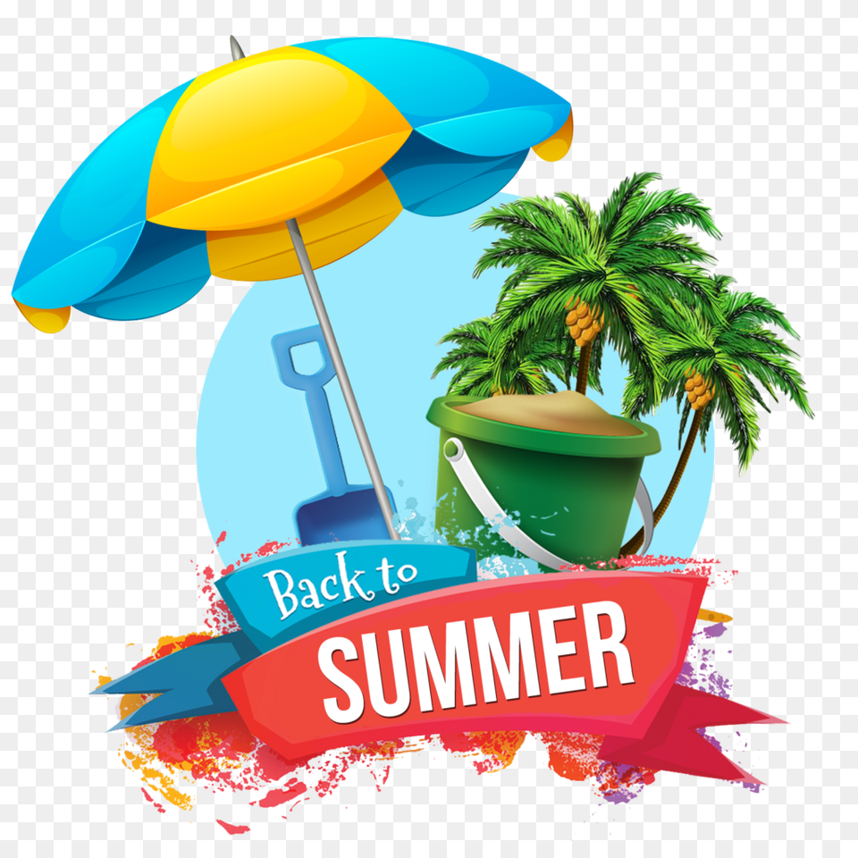 Cool Summer Backgrounds Vector Clipart, Advertisement, Plant, Tree, Palm Tree Png Image