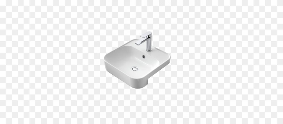 Coolibah Sculptural Square 420 Srb 1th Of Caroma Luna Semi Recessed Basin 1 Tap Hole, Sink, Sink Faucet Free Png
