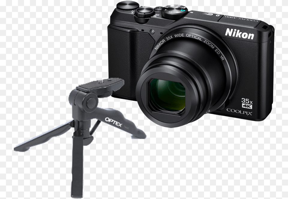 Coolpix A900 Black Optex Mini Tripod Grip Nikon Coolpix, Camera, Digital Camera, Electronics, Video Camera Free Png Download