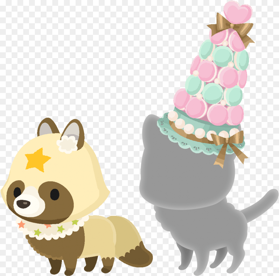 Coonstar Macaroon Tower Pet Part Cartoon, Clothing, Hat, Food, Cream Free Png Download