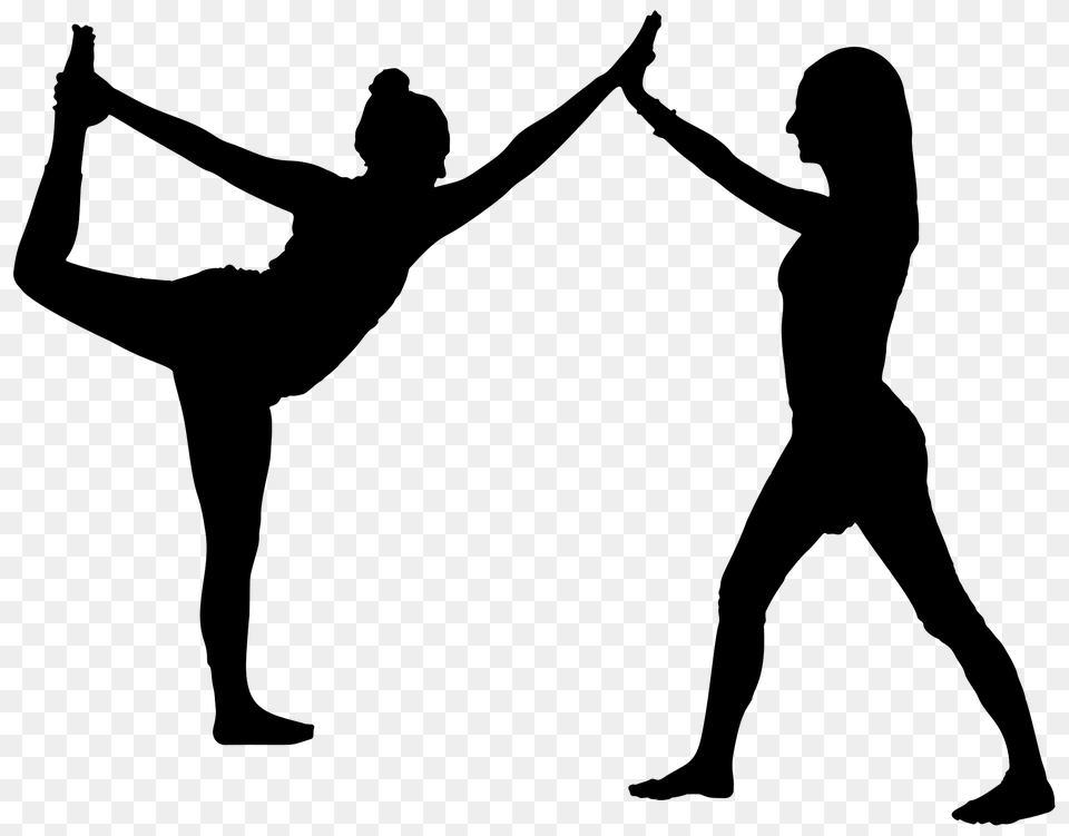 Cooperative Yoga Sihouette, Dancing, Leisure Activities, Person, Adult Png Image
