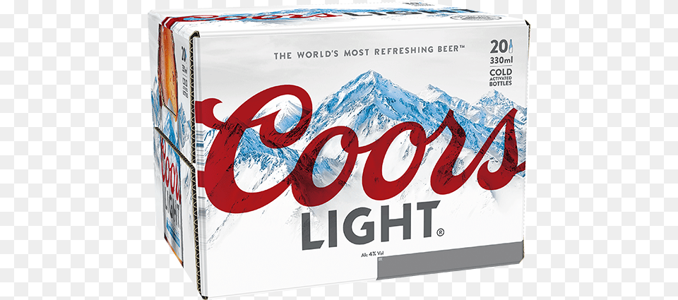 Coors Light 20x330ml Bargain Booze, Box, Beverage, Coke, Soda Free Png Download