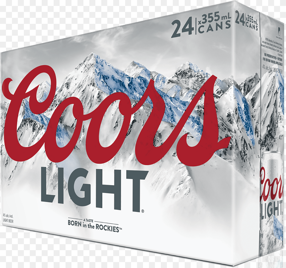 Coors Light 24 X 355 Ml Coors Light 24 Pk, Advertisement, Ice, Nature, Outdoors Png Image