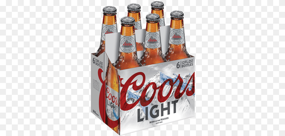 Coors Light Bottles Alcohol, Beer, Beverage, Bottle Free Transparent Png