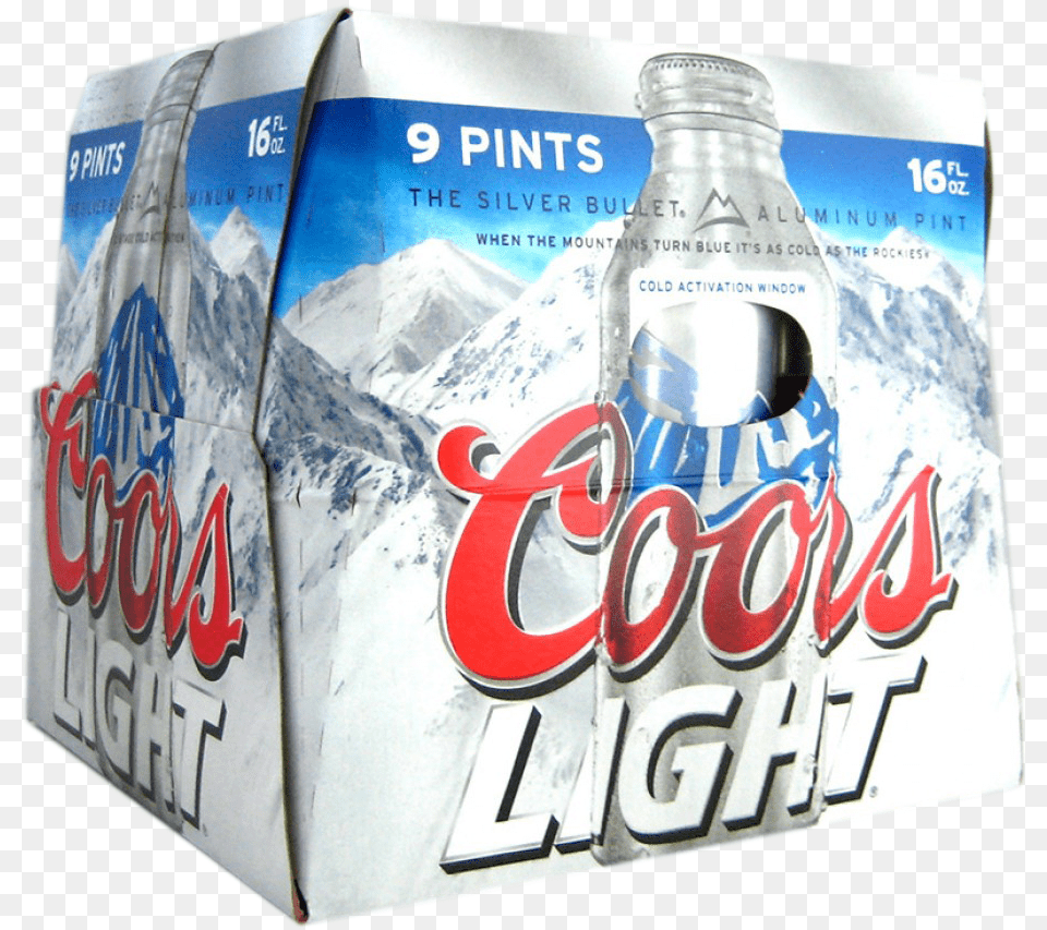 Coors Light Aluminum 16oz 9pk Bt Coors Light, Bottle, Beverage, Soda, Can Free Transparent Png