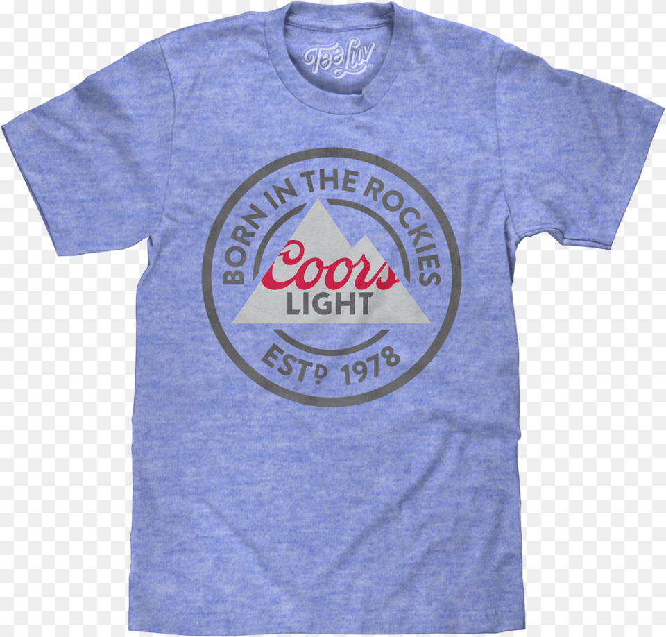 Coors Light Born In The Rockies Coors Light Logo Born In Coors Light, Clothing, Shirt, T-shirt Png Image
