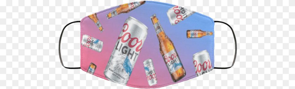 Coors Light Cloth Face Mask Coors Light Face Mask, Can, Tin, Beverage, Coke Png Image