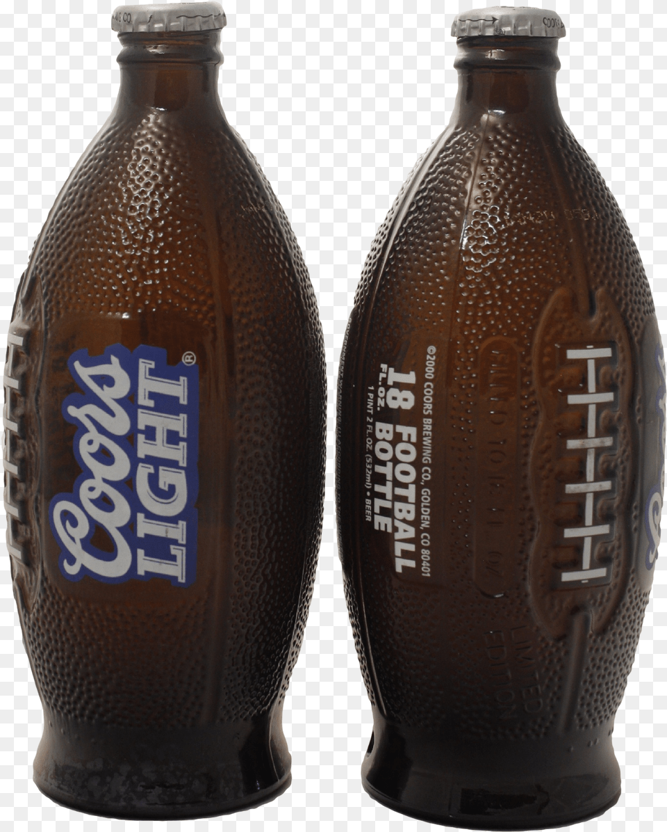 Coors Light Football Bottles Coors Light, Bottle, Alcohol, Beer, Beverage Free Png