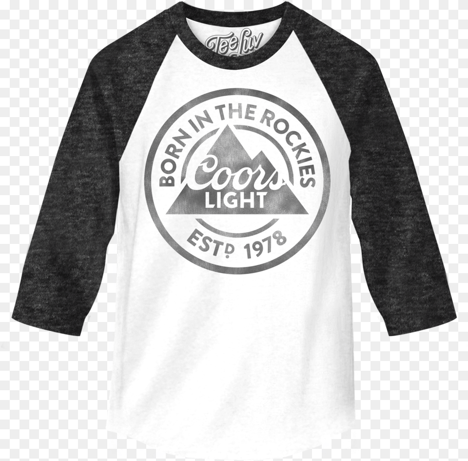 Coors Light Quotborn In The Rockiesquot 34 Sleeve Raglan Coors Light Chrome Bar Stool With Swivel, Clothing, Long Sleeve, Shirt, T-shirt Free Png
