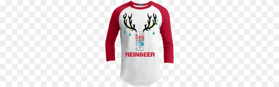 Coors Light Reinbeer Funny Beer Reindeer Christmas Sporty T Shirt, Clothing, Long Sleeve, Sleeve, T-shirt Png Image