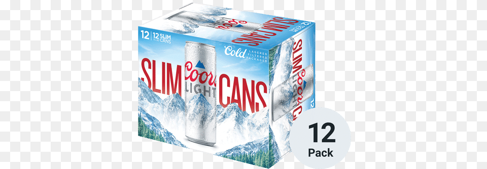 Coors Light Slim Cans, Can, Tin Free Png