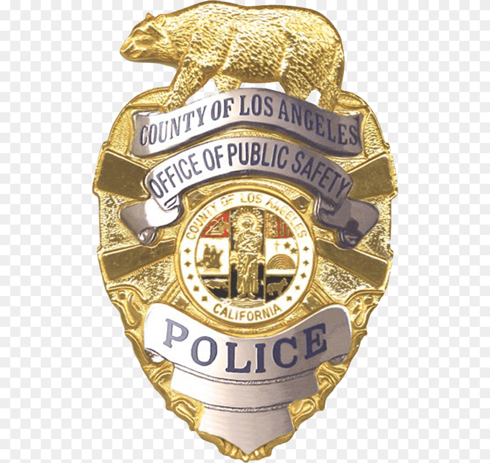 Cop Badge Los Angeles County Police Badge, Logo, Symbol, Ammunition, Grenade Free Transparent Png