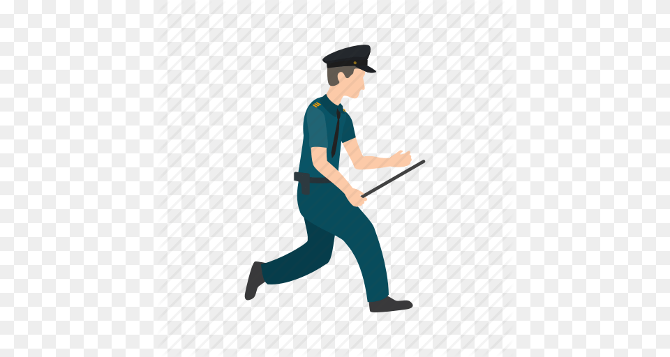 Cop Crime Officer Police Running Safety Security Icon, Adult, Male, Man, People Free Transparent Png