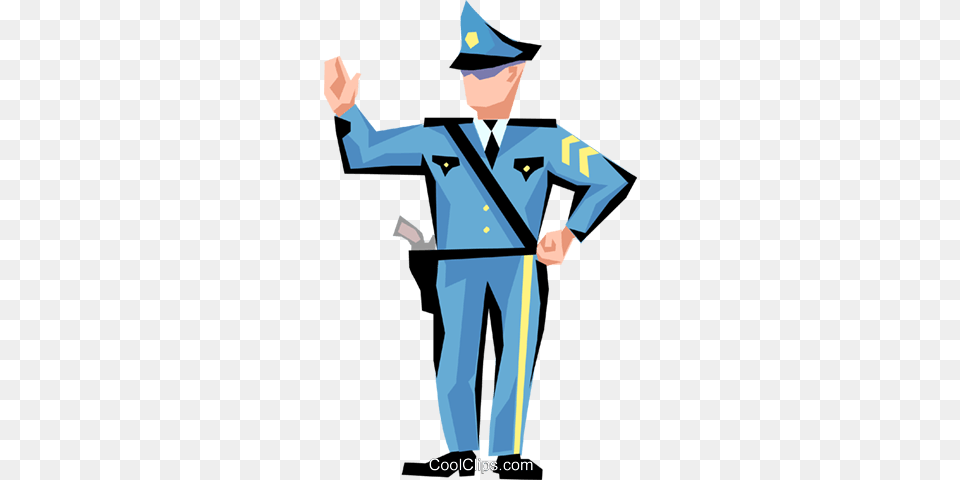Cop Royalty Vector Clip Art Illustration, Captain, Officer, Person, People Free Png Download