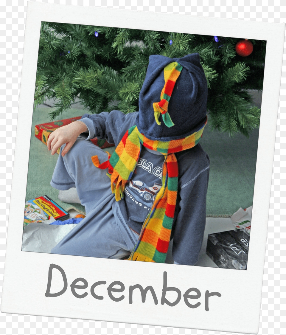 Coping With Christmas Picture Frame, Boy, Scarf, Person, Male Free Png Download