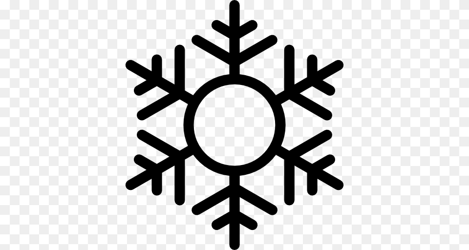 Copo De Nieve De Forma Hexagonal Con Un Central Y Las, Nature, Outdoors, Snow, Snowflake Free Png