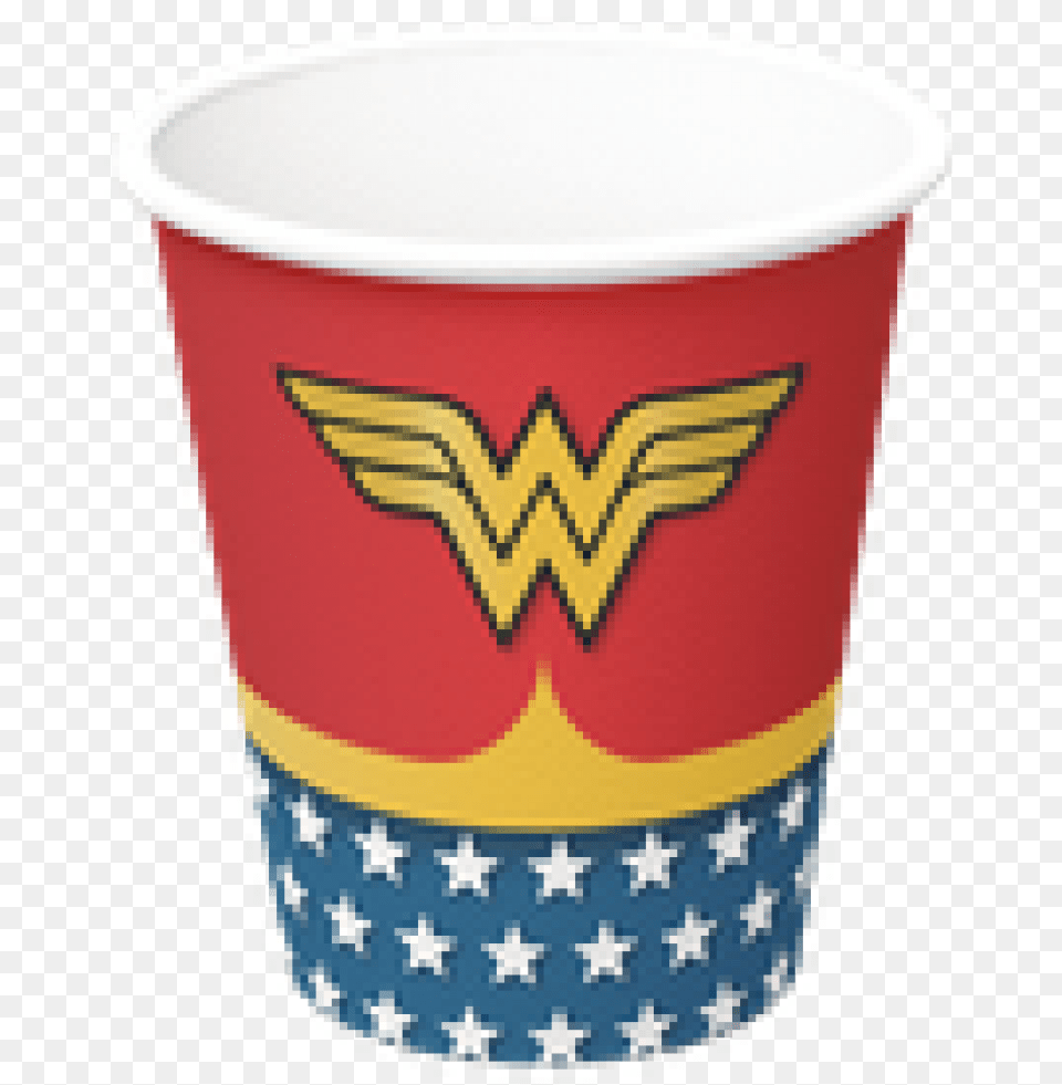 Copo De Papel Mulher Maravilha Spoontiques Universalsmartphones Wonder Woman Logo, Cup, Food, Ketchup, Beverage Png Image