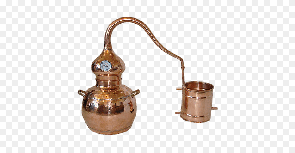 Copper Alembic 5 Litres, Smoke Pipe, Bronze Png