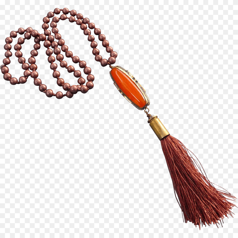 Copper And Amber Bullet Shell Tassel Necklace Bullet Shell, Accessories, Bead, Bead Necklace, Jewelry Free Png Download
