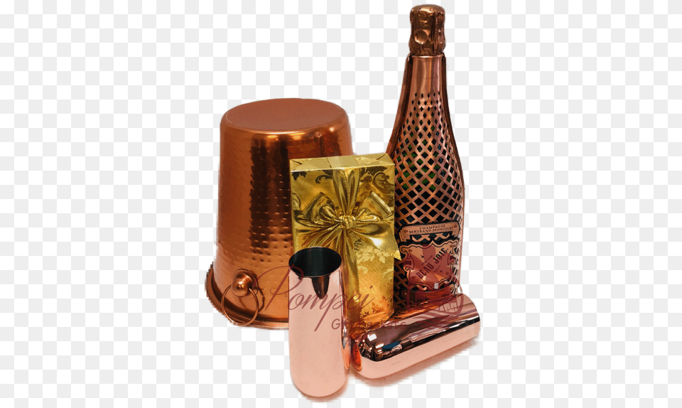 Copper Anniversary Champagne Gift Basket Copper Anniversary Beer Bottle, Shaker Free Transparent Png