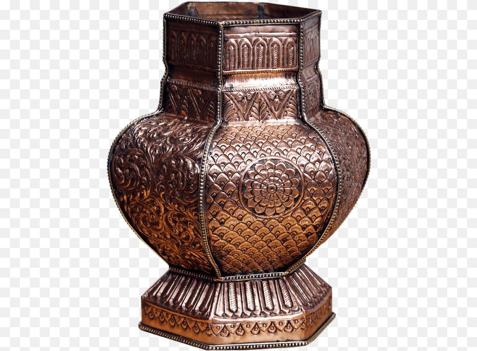 Copper Art Flower Pot Urn, Jar, Pottery, Vase, Chair Free Png