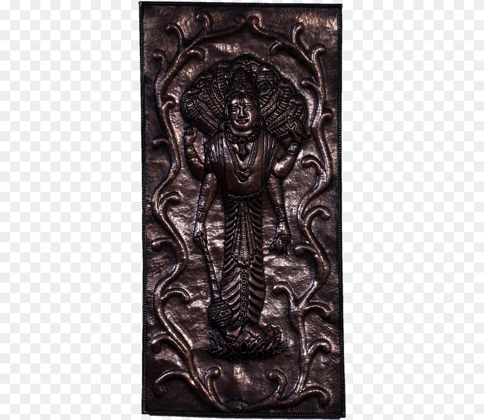 Copper Art Vastu Lord Vishnu Relief, Bronze, Adult, Male, Man Free Png Download