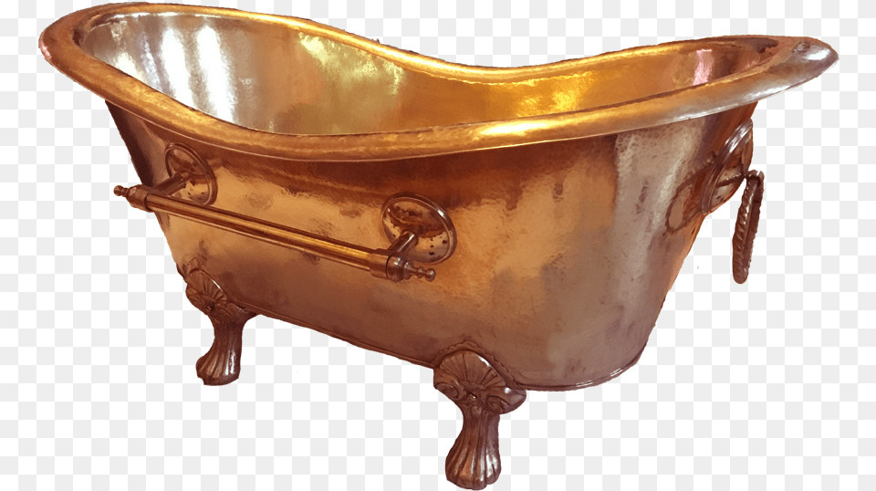 Copper Bathtub Badkar Koppar, Bathing, Person, Tub, Bronze Free Transparent Png