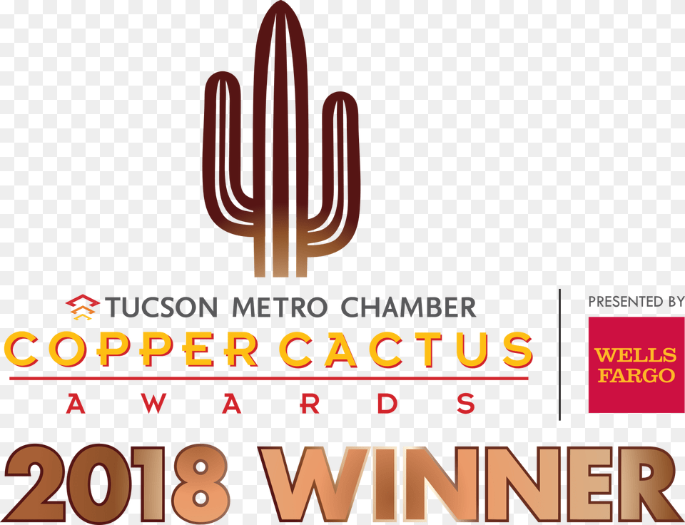 Copper Cactus Logo With Wells Fargo 2018 Winners Vector Copper Cactus Awards Logo, Advertisement, Poster, Scoreboard Free Png