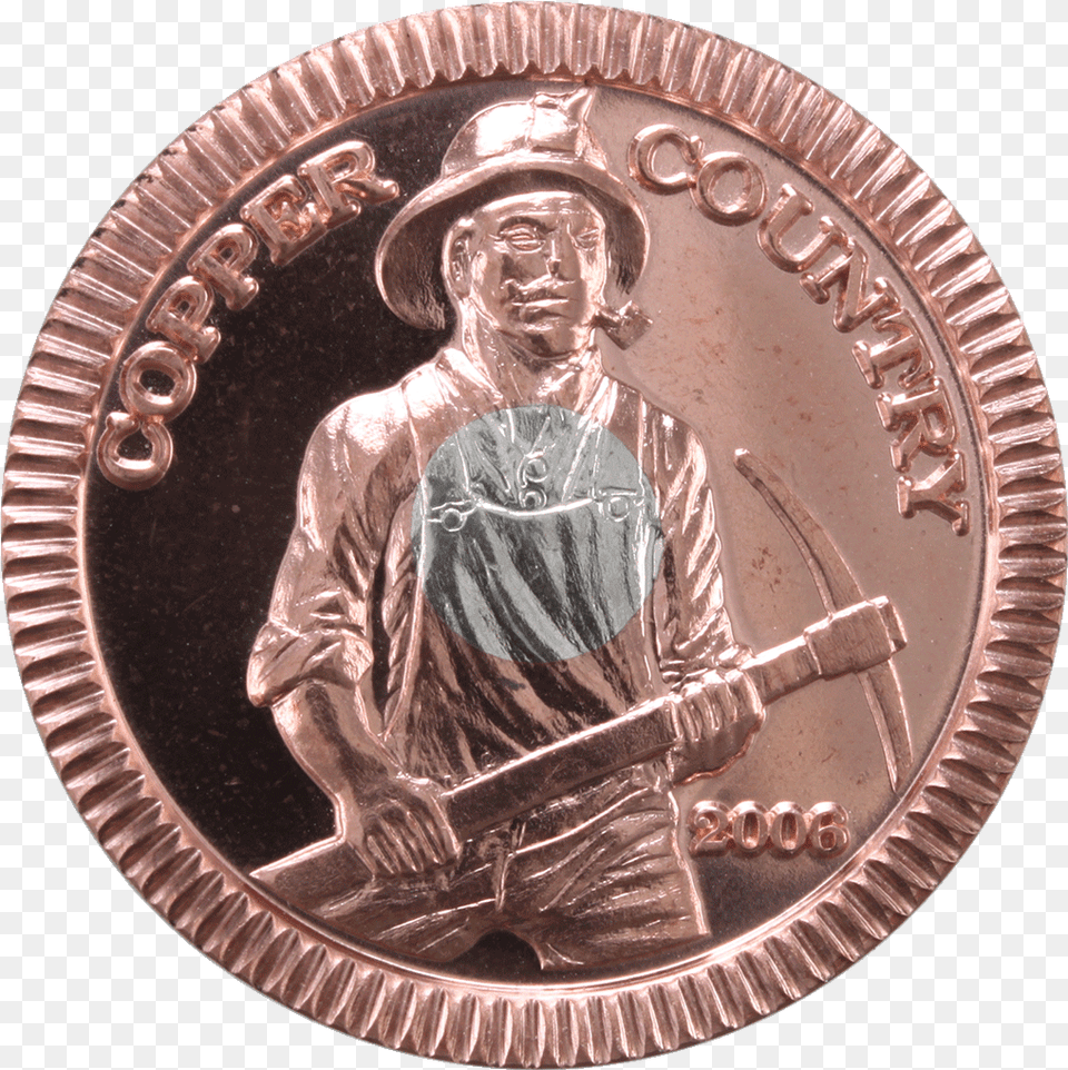 Copper Country Bi Metal Bullion Coin, Adult, Male, Man, Person Png