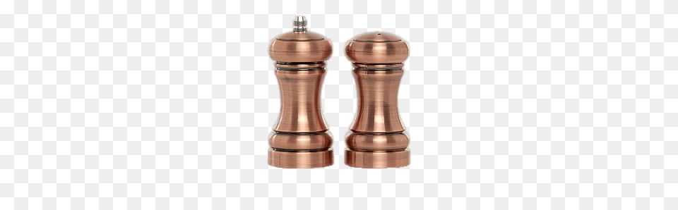 Copper Effect Salt And Pepper Shaker, Jar, Pottery, Bottle Png