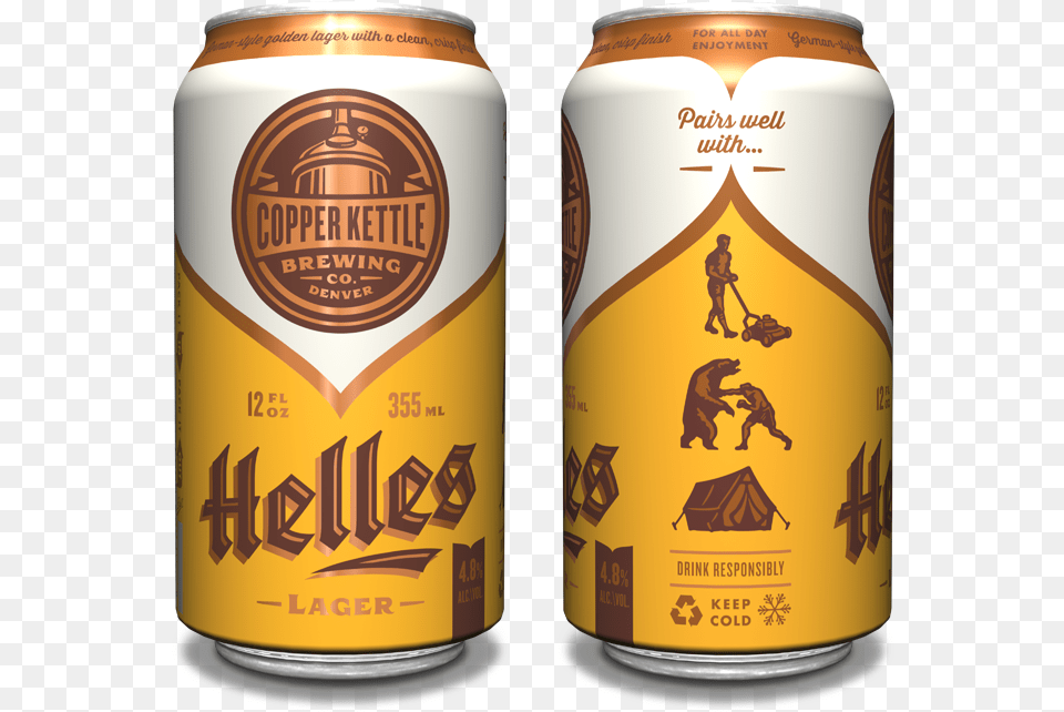 Copper Kettle Helles Can Beer Canned Packaging, Alcohol, Beverage, Lager, Tin Free Png