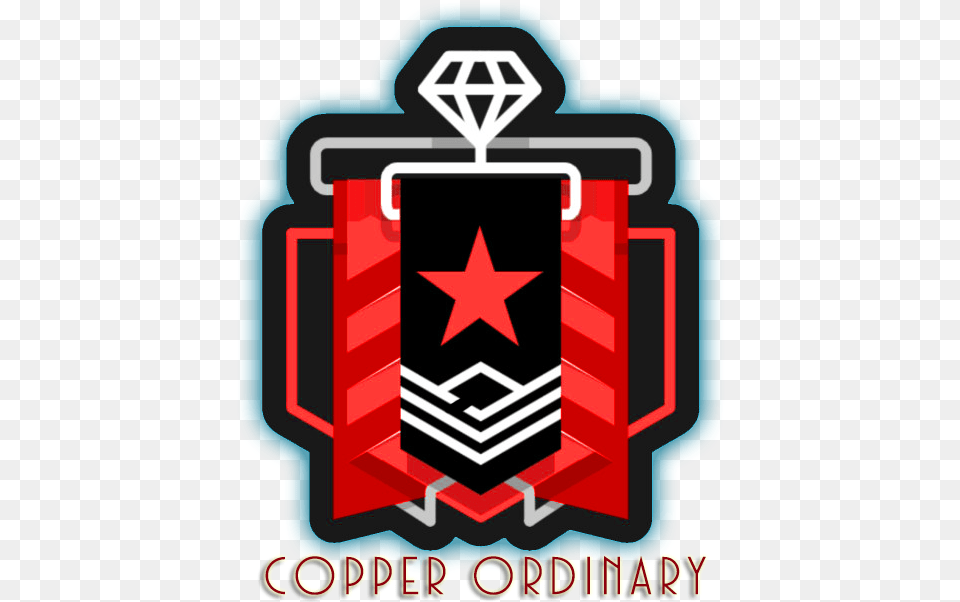 Copper Ordinary Rainbow Six Siege Diamond, Emblem, Symbol, First Aid Free Png